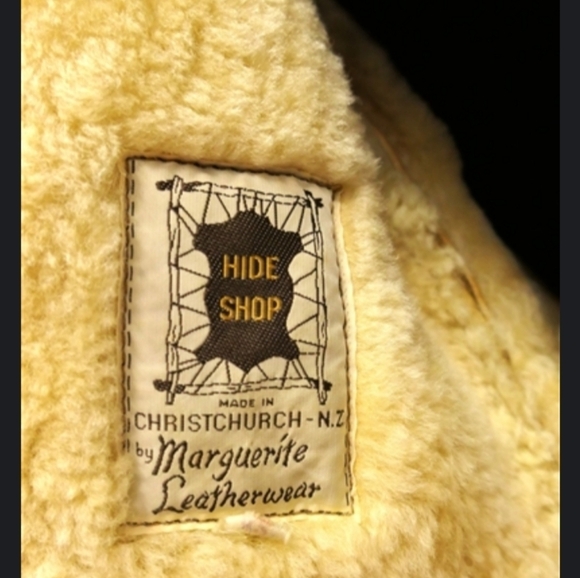 G. L. Bowron Wool & Suede jacket New Zealand shearling leather by Marguerite Lea - Picture 3 of 9